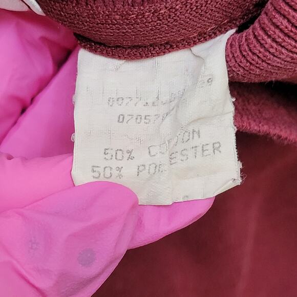 Vintage 80s MOD Collared Sweatshirt XL 23x25 Colorblock - Picture 8 of 14